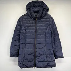 古着 バブアー Barbour ダウンジャケット ハーフコート ワンポイントロゴ刺繍 フルジップ フード 8  パープル系 レディース