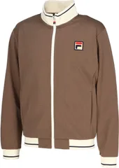 フィラ FILA テニス トラックジャケット メンズ 男性 大人 長袖 アウター 上着 ジャージ トップス ウェア ロゴ ワンポイント デニム風 部活動 クラブ サークル スクール 練習  EM0272 12B インディゴブルー
