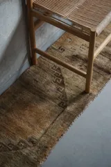 ヴィンテージラグ トルコ ランナーラグ ベージュ 1970年代 152 × 42 cm No.TR25239