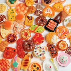 MTP & Style ミニチュアフード 40個 / 50個セット ドールハウス DIY ハンドメイド アクセサリー レジン ドーナツ チョコ (ミックス)