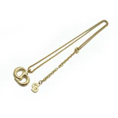 ディオール CDロゴ ゴールド ネックレス 中古  DIOR CD Logo Gold Necklace Gold Brass
