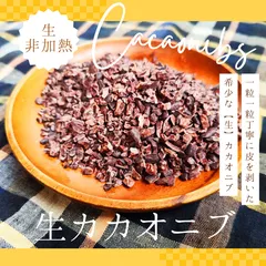 「ビーン・トゥ・バー」御用達。生カカオニブ 100g 非加熱・無添加｜そのまま食べられるのサムネイル