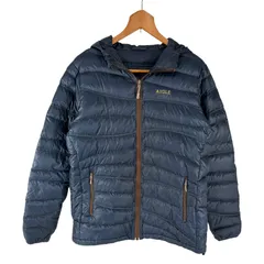 AIGLE ダウンジャケット S ネイビー コンパクト 折りたたみ ケース付き メンズ アウター 850427403