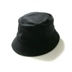 【新品】 KIJIMA TAKAYUKI × TOMORROWLAND ／ キジマタカユキ × トゥモローランド　ウール メルトン バケットハット 日本製 MELTON BUCKET HAT 帽子 ブラック ｜ 秋冬