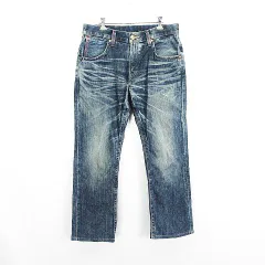 エドウィン EDWIN BLUE TRIP EB0001 デニム ジーンズ ボトムス ストレート ユーズド加工 ストレッチ 32 インディゴブルー ※EKM