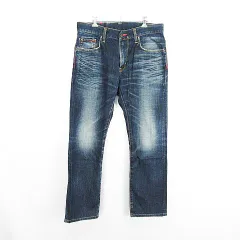 エドウィン EDWIN BLUE TRIP BTJ502 デニム ジーンズ ボトムス ストレート ユーズド加工 ストレッチ 33 インディゴ ※EKM