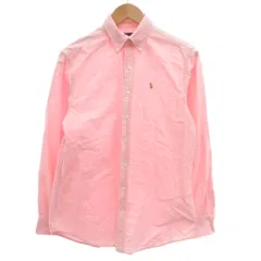 ラルフローレン RALPH LAUREN ボタンダウンシャツ シャンブレー ポニー刺繍 長袖 170 ピンク /JS ■FF