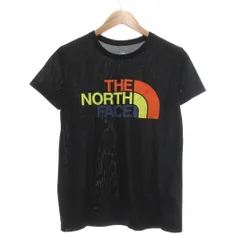 ザノースフェイス THE NORTH FACE Tシャツ L 黒 ブラック ロゴプリント ラウンドネック 半袖 NTW32134 /YJ ■ECT