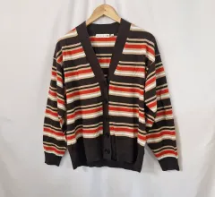 ユニクロ マルニ コラボ MARNI ストライプ Vネック カーディガン