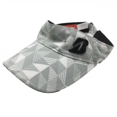 ブリヂストンゴルフ サンバイザー ライトグレー×白 総柄 立体ロゴ   ゴルフウェア Bridgestone