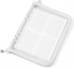 YESprime シール帳 大きめ A5 バインダー リフィル25枚セット ファイル 推し活 収納 女の子 クリア チェキ アルバム 透明 6穴 (ホワイト)