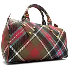 未使用保管品 Vivienne Westwood ヴィヴィアンウエストウッド ミニボストンバッグ ハンドバッグ オーブ マルチカラー レディース 総柄