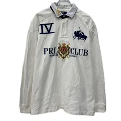 POLO RALPH LAUREN 長袖 ラガーシャツ XL ホワイト ポロラルフローレン ハーフボタン 刺繍ロゴ エルボーパッチ 春物 a801-5110