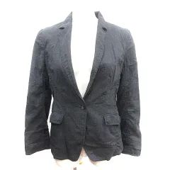 コムサデモード COMME CA DU MODE テーラードジャケット シングル ウール 11 L チャコールグレー /AU