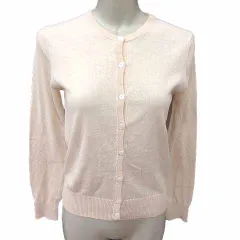 ナチュラルビューティーベーシック NATURAL BEAUTY BASIC カーディガン ニット 長袖 M アイボリー 白 ホワイト /YK