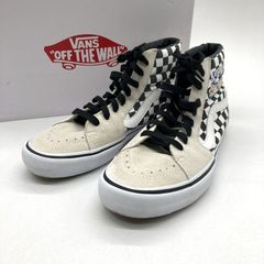 supeme VANS シュプリーム バンズ スニーカー FTW Sk8-Hi Pro ハイカット スケートハイ 箱付き  28cm ホワイト ブラック 靴 B15561◆