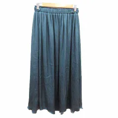アーバンリサーチ URBAN RESEARCH フレアスカート ロング Free 青緑 ブルー グリーン /YK