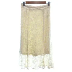 ロペピクニック ROPE Picnic マーメイドスカート フレア マキシ ロング 総レース 38 M ベージュ /AU