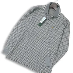 【新品 未使用】 Golden Bear ゴールデンベア 秋冬★ ベア刺繍 長袖 チェック ポロシャツ Sz.L メンズ