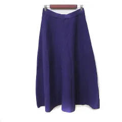 フリークスストア FREAKS STORE フレアスカート ロング ニット M 紫 パープル /YI