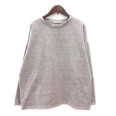 ザラ ZARA カットソー クルーネック 長袖 起毛 M 茶 ブラウン /MN