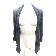 ボールジー BALLSEY トゥモローランド ニット カーディガン トッパー 絹 シルク 長袖 38 M チャコールグレー /AU