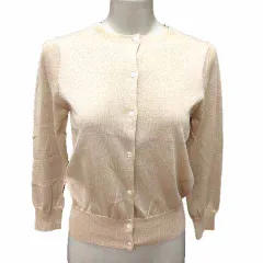 アナトリエ ANATELIER カーディガン ニット 長袖 38 M ベージュ /YK