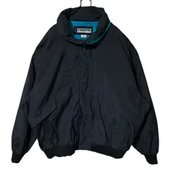 2XL ブラック 黒 オーバーサイズ ナイロン 無地 シンプル 単色 ジャケット アウター レディース ユニセックス メンズ 古着 長袖