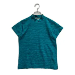 未使用品 レディース ジャックバニー Jack Bunny!! 半袖シャツ 1(M) 緑 グリーン モックネック ロゴ総柄