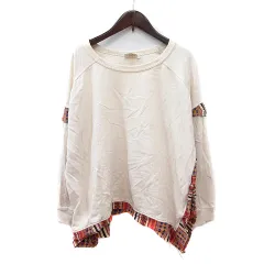 チチカカ titicaca トレーナー スウェット 長袖 切替 F 白 アイボリー /MN