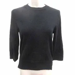 カスタネ Kastane ニット カットソー 七分袖 FREE 黒 ブラック /YK