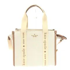 Kate spade ケイトスペード 2WAYバッグ  ロゴテープ／キャンバス    ベージュ レディース / 240001180996