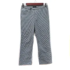 ビギ BIGI ワイドパンツ ギンガムチェック 38 M 黒 ブラック /YI