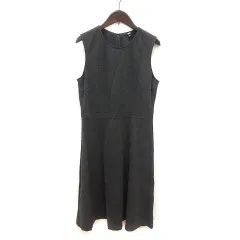ユニクロ UNIQLO ワンピース ひざ丈 ノースリーブ M チャコールグレー /MS ●RY