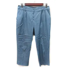 ナチュラルビューティーベーシック NATURAL BEAUTY BASIC クロップドパンツ スラックス L 紺 ネイビー /YI