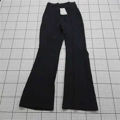 ◇ Θ モーメントプラス moment+ mt03549 センタープレスフレアパンツ チャコールグレー S レディース E  【1511110034629】