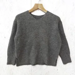 coca コカ Vネック ニットセーター ふわふわ起毛 ヤク風 グレー Mサイズ ◎_◇〇