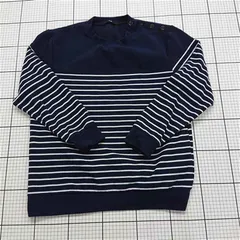 ◇ Θ シップス SHIPS ボーダー長袖カットソー 紺系 Mサイズ メンズ E  【1511110035909】のサムネイル