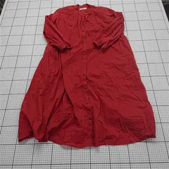 ◇ Θ サニーレーベル Sonny Label コットンロングシャツワンピース レッド系 レディースＦ E  【1511110035763】