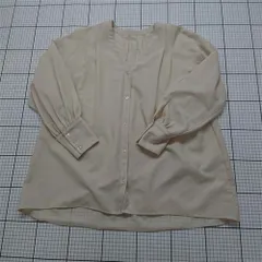 ◇ Θ グリーンレーベルリラクシング Green Label Relaxing バンドカラーブラウス ベージュ系 レディース E  【1511110036975】