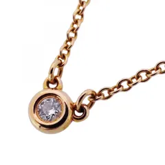 ★SALE【5jpb0525】ティファニー ネックレス バイザヤード 1PD K18PG ピンクゴールド ダイヤモンド【中古】レディース
