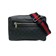 グッチ GUCCI GGスプリームリングバッグ 478325 ブラック  PVC メンズ ボディバッグ