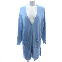 グローバルワーク GLOBAL WORK ニット カーディガン ロング 長袖 M 水色 ライトブルー /AU