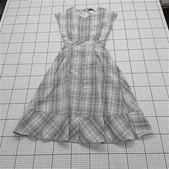 ◇ ⊂ ワンピース ファビュラスアンジェラ Fabulous Angela チェック柄フレアワンピース グレー系 レディースF E  【1511110042532】