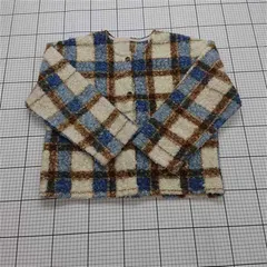 ◇ ⊇ GRL グレイル チェック柄ノーカラージャケット Fサイズ レディース E  【1511110042464】