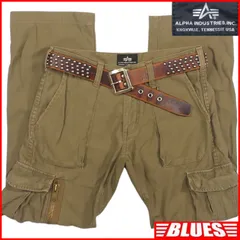 ALPHA アルファ カーゴパンツ カーキ 古着 メンズ ワークパンツ パンツ_ウエスト73cmから77cm一覧←SEULB屋着古← JJ1513のサムネイル