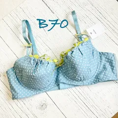 水色の水玉ブラジャー（B70）　　R81