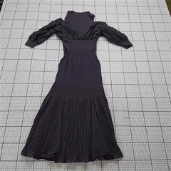 ◇ Θ ワンピース マーキュリーデュオ MERCURYDUO プリーツ切替ワンピース ブラック系 レディース E  【1511120019432】