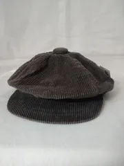 コーデュロイ キャスケット　チャコールグレー