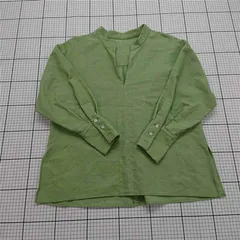 ◇ Θ グリーンレーベルリラクシング green label relaxing バンドカラーブラウス 長袖 グリーン系 レディース E  【1511120021480】